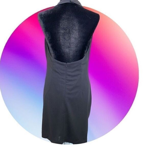 ONE33 Social Fringe Drape Minidress in Black New with Tags! Size 12 - Picture 13 of 15